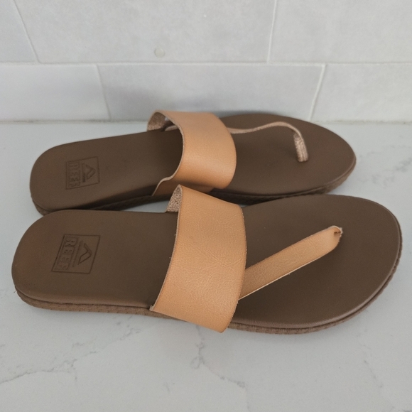 Reef Shoes - Reef Cushion Sol Flip Flop Slip On Thong Flat Sandals Tan Brown Size 10